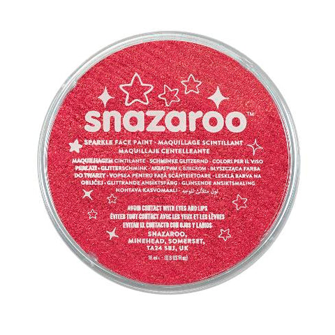 Snazaroo Sparkling Red Face Paint 18ml - Shopdance.co.uk