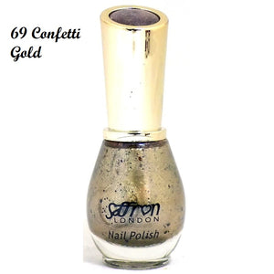 Saffron Nail Polish (No 69 confetti gold Glitter)