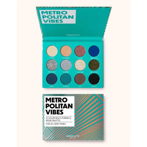 Absolute 12 Colour Glitter Eyeshadow Palette - Metropolitan Vibes