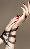 Nail Art Foil - Black Lace design - Metallic - 3mtrs by Star Nails - United Beauty - Shopdance.co.uk