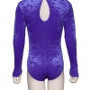 GIRLS KEYHOLE BACK VELVET HIGH NECK  LYCRA LEOTARD by Arabesque Dancewear - Shopdance.co.uk