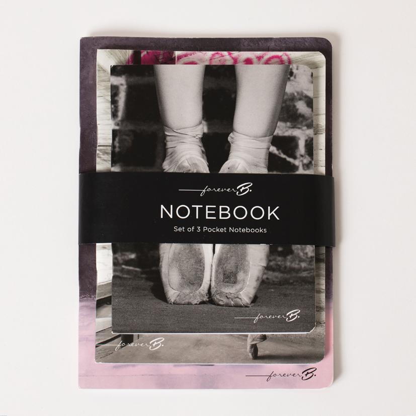 FOREVER B POINTE SHOE (Dance Paper Notebook Kit) Love Dance (3 Notebooks) - Shopdance.co.uk
