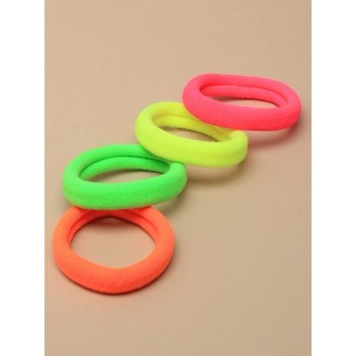 Jersey elastics - Neon mix - 8mm thick - Card of 6