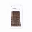 Brown 55mm Kirby Grips by Molly & Rose card of 20