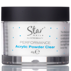 Performance Acrylic Nail Powder Clear 40g by Star Nails - United Beauty - Shopdance.co.uk