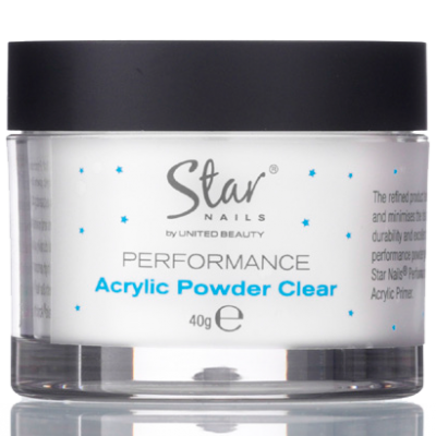 Performance Acrylic Nail Powder Clear 40g by Star Nails - United Beauty - Shopdance.co.uk