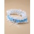 Lace garter with centre heart detail. Blue ribbon and white lace. - Shopdance.co.uk