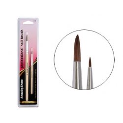 Nail brushes – round nail brush - Acrylic & art brush 2pc – AS318 - Shopdance.co.uk