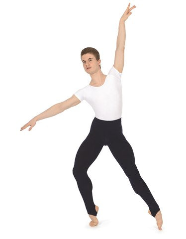 ROCH VALLEY Boys'/Men's Cotton Stirrup Tights/Leggings Code: BSTIRB3A Black - Shopdance.co.uk