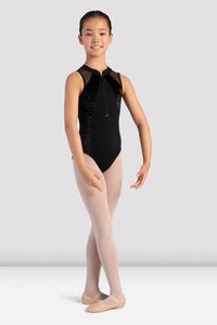 Bloch Girls Maddinson Velvet Zipper Front Leotard CL1035