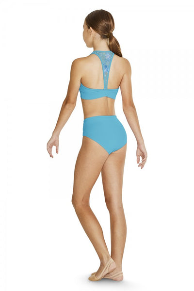 Girls Bloch Crop Top in Turquoise Blue Code FT5116 - Shopdance.co.uk