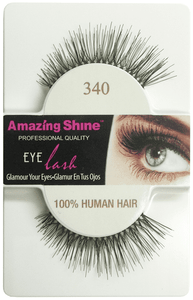 Amazing Shine Human Hair Eyelashes (340) BLACK