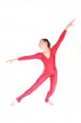 Girls Long Sleeve Nylon Lycra Catsuit with a Ruched Front and Stirrup Foot by Arabesque Dancewear Various Colours - Shopdance.co.uk