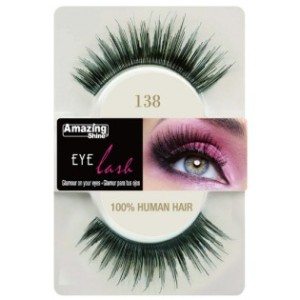 Amazing Shine Human Hair Eyelashes (138) BLACK - Shopdance.co.uk