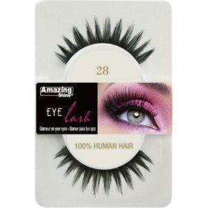 Amazing Shine Human Hair Eyelashes (28) BLACK - Shopdance.co.uk