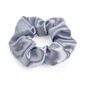 Metallic blue colour elasticated hair scrunchie.  HA33158 - Shopdance.co.uk