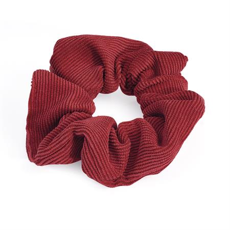 Burgundy colour cord look elasticated hair scrunchie. - Shopdance.co.uk