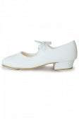 Girls Low Heel Beginners PU Tap Shoes (WHITE) by Roch Valley Code: LHP - Shopdance.co.uk