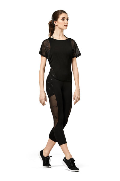 Bloch Logo Mesh Panel Dance Leggings (FP5064)