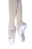 Girls-Women's White SATIN Full Sole Ballet Shoe  - Regular Fit by Roch Valley Code SS/S - Shopdance.co.uk
