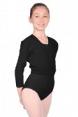 Cross-Over Dance Cardigan Black in Cotton Lycra by Roch Valley Dancewear Code: (NIKKI) - Shopdance.co.uk